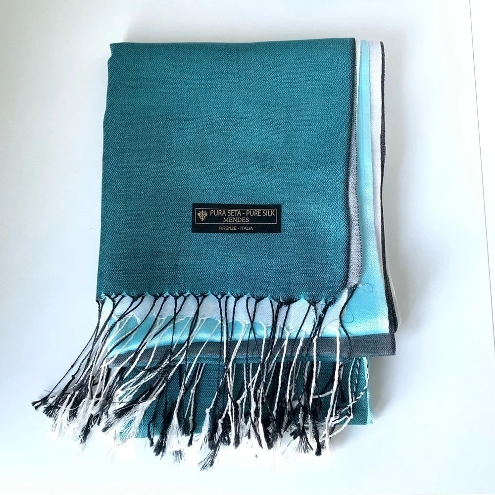 Italian Multi Toned Silk Scarf